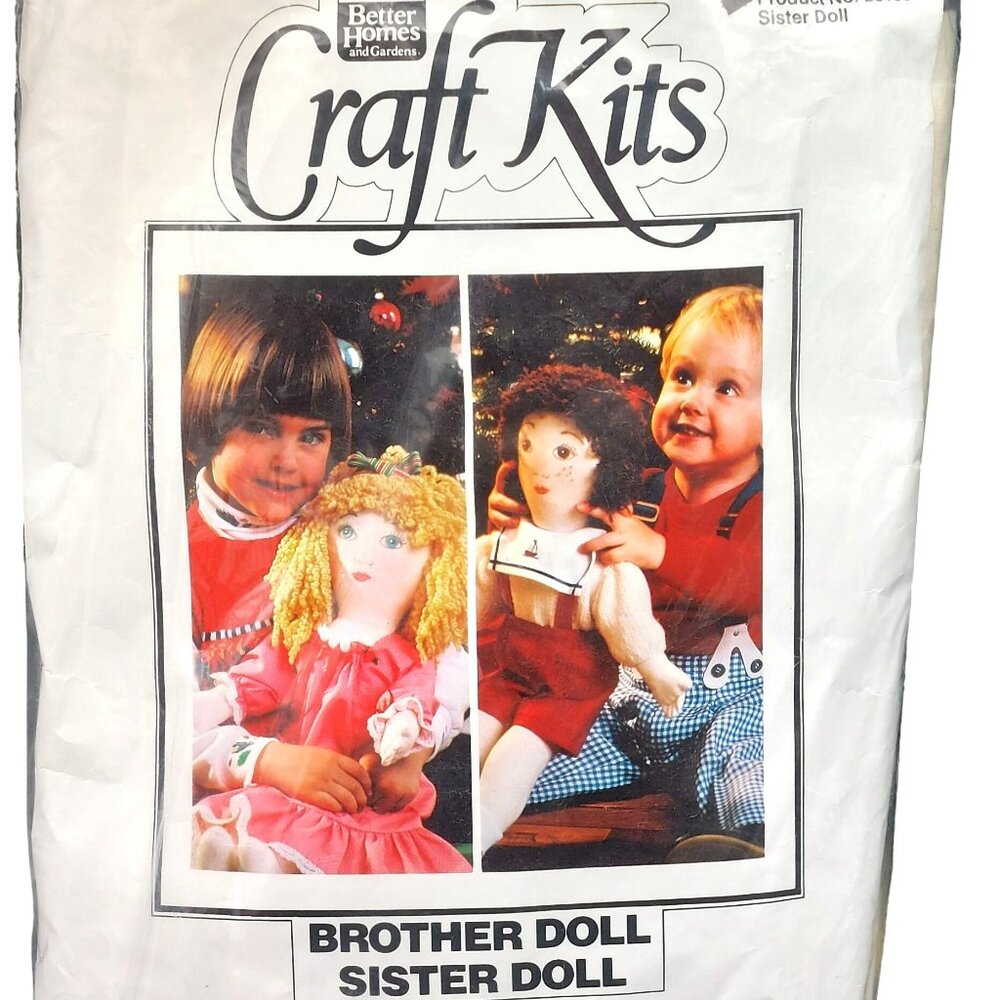 Vintage Brother & Sister Doll Craft Kits By Better Homes & Gardens 1988